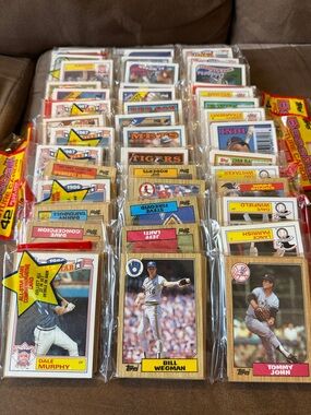 Topps Baseball Card Collection - 15 rack packs from 1987, 1988, and 1989
